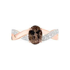 Bague Candice Or Rose Quartz