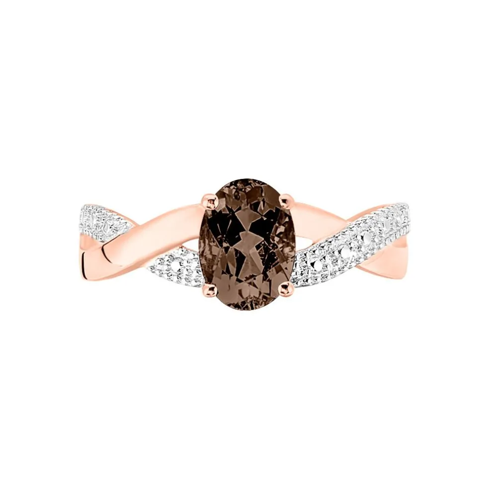 Bague Candice Or Rose Quartz