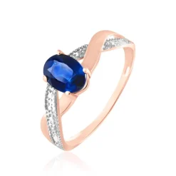 Bague Candice Or Rose Saphir