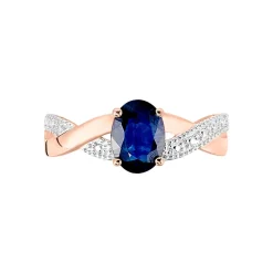 Bague Candice Or Rose Saphir