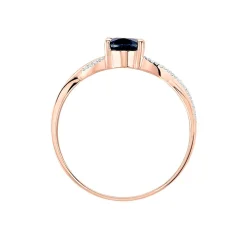 Bague Candice Or Rose Saphir