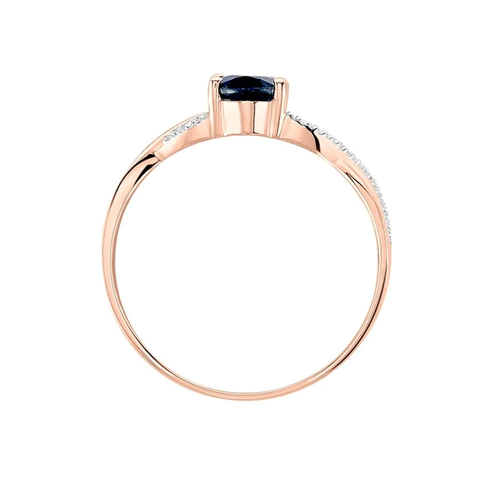 Bague Candice Or Rose Saphir