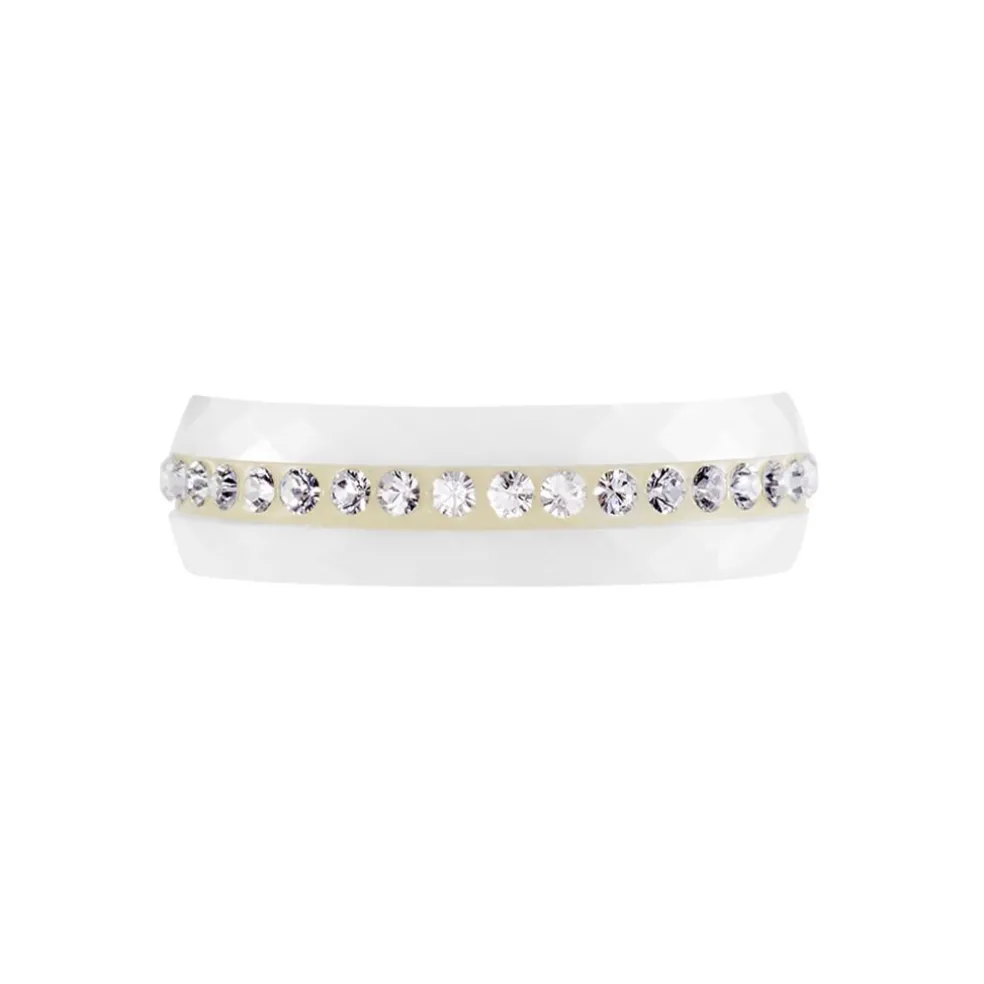 Bague Ceramik Design Ceramique Strass Et Céramique