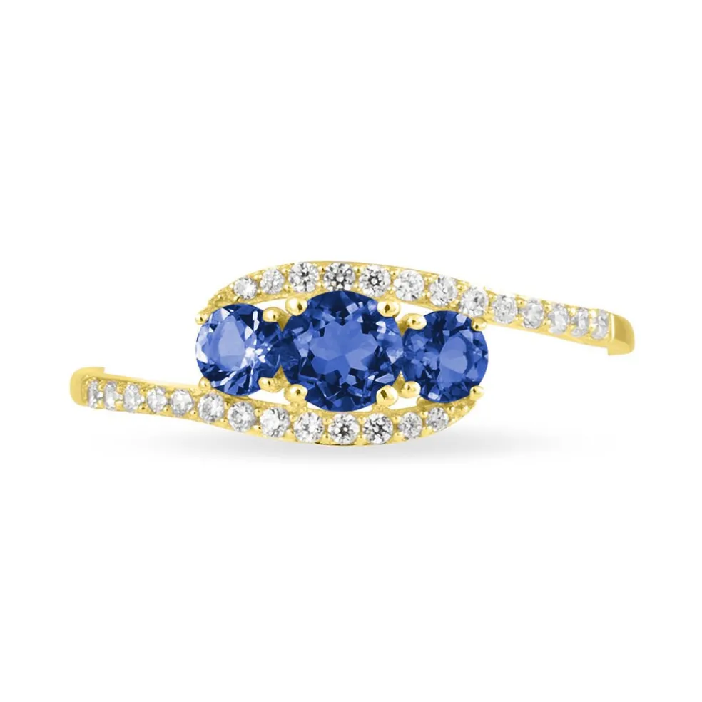 Bague Chloe Or Jaune Saphir Et Diamant