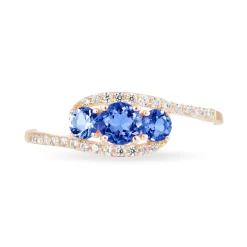 Bague Chloe Or Rose Saphir Et Diamant