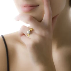 Bague Chou Or Jaune Diamant