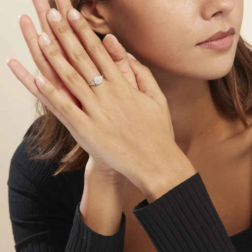 Bague Cierra Platine Blanc Diamant