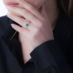 Bague Crista Or Jaune Quartz Et Diamant
