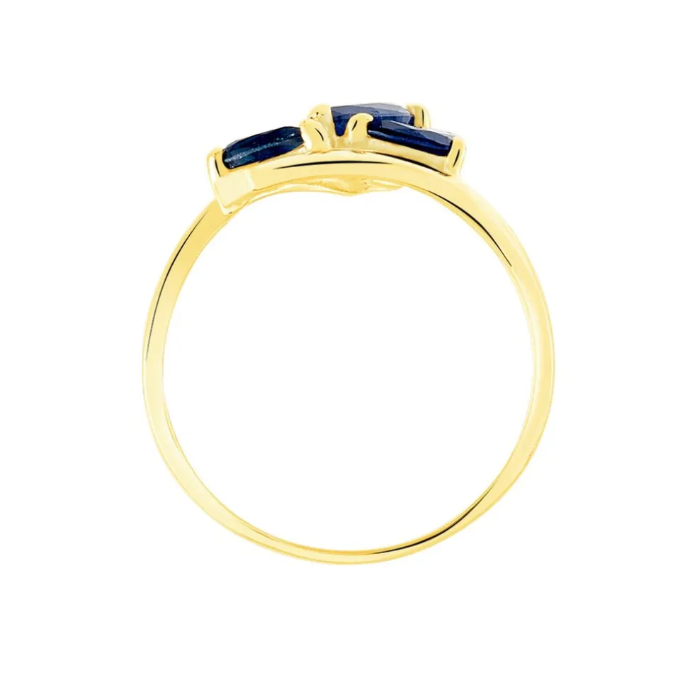 Bague Dahlia Or Jaune Saphir Diamant
