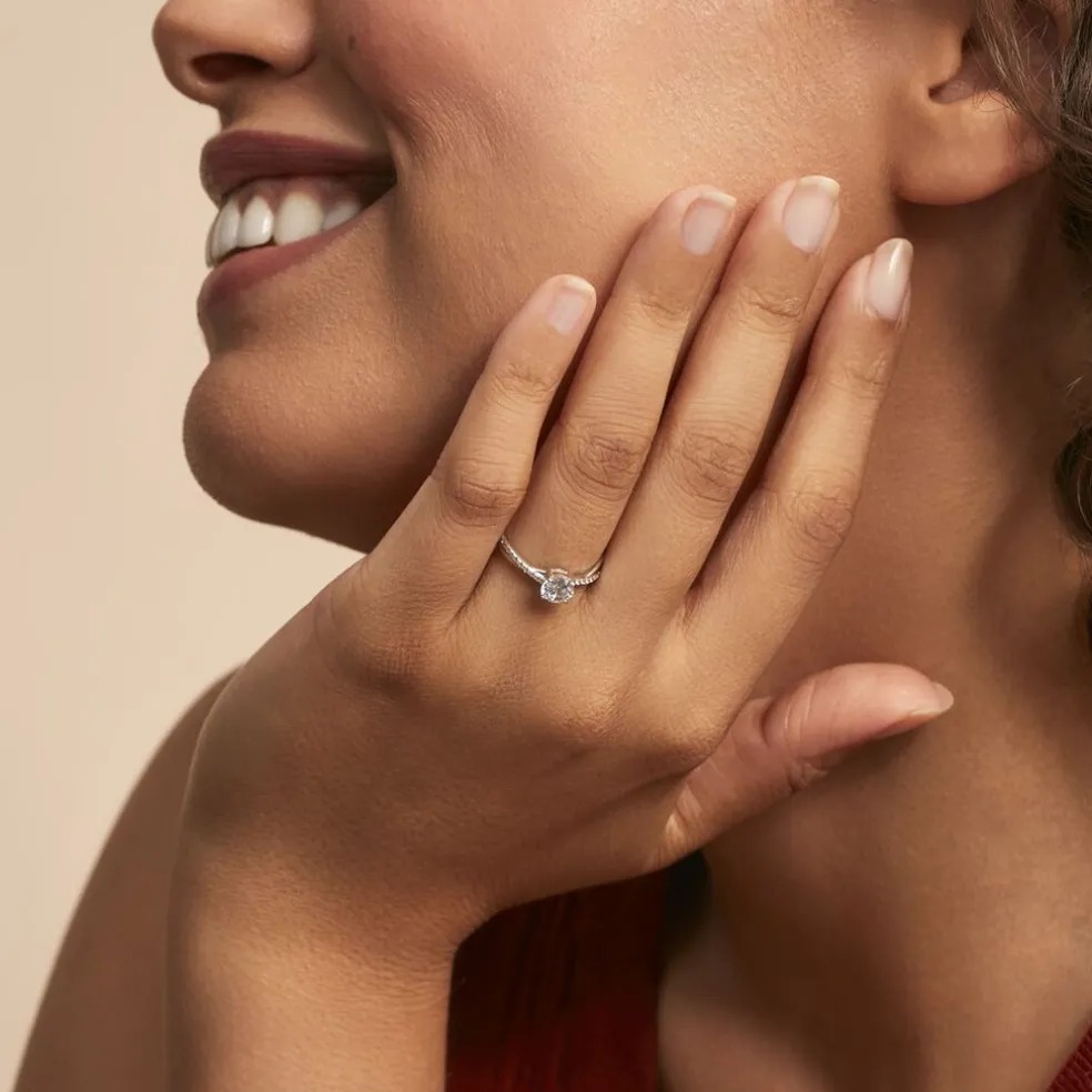 Bague Dana Or Blanc Oxyde De Zirconium