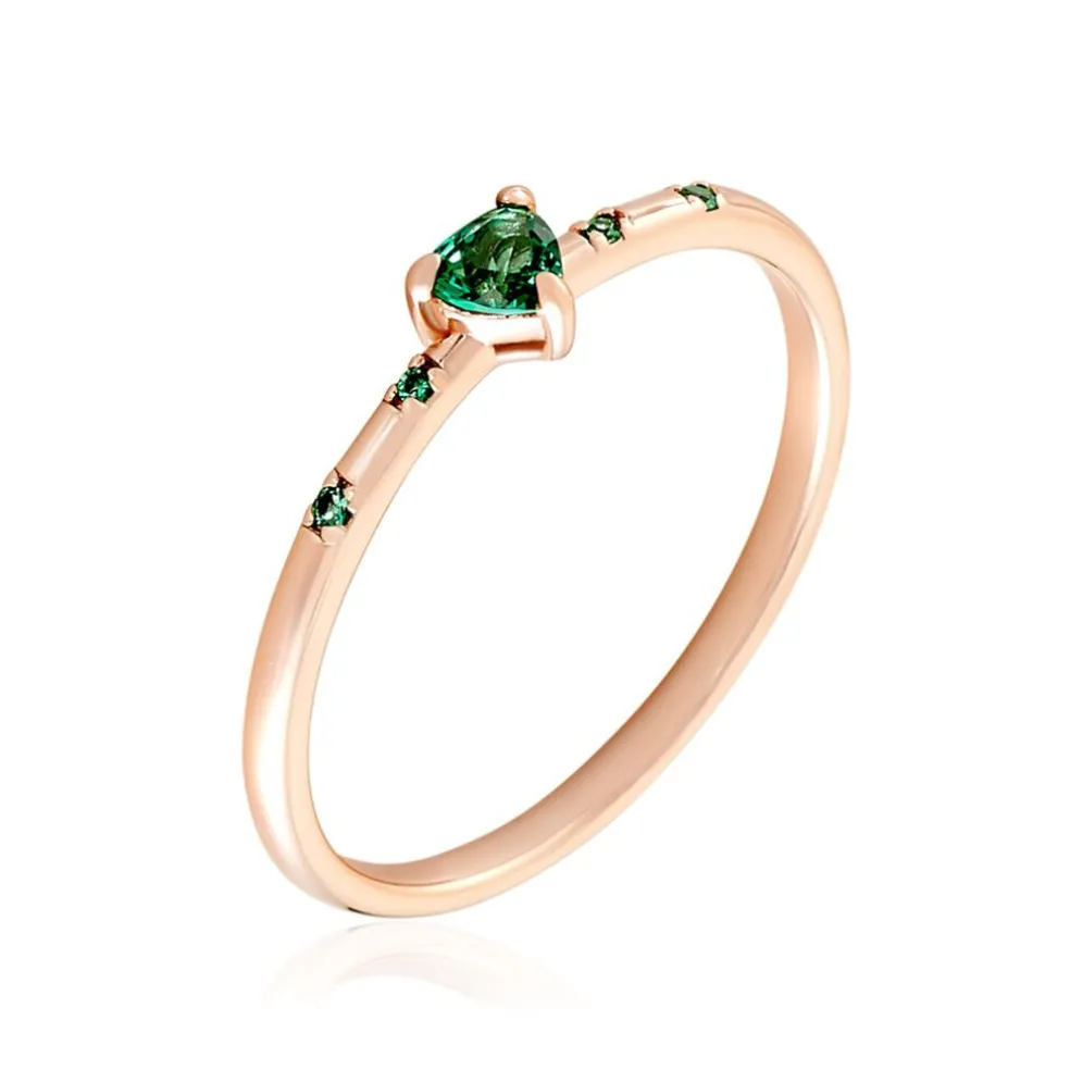 Bague Déclaration Argent Rose Oxyde De Zirconium
