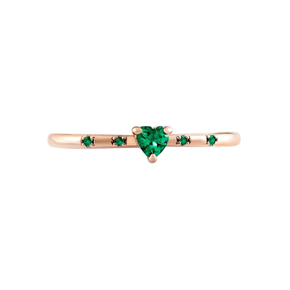 Bague Déclaration Argent Rose Oxyde De Zirconium