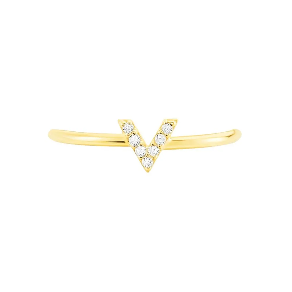 Bague De Phalange Celene Or Jaune Oxyde De Zirconium