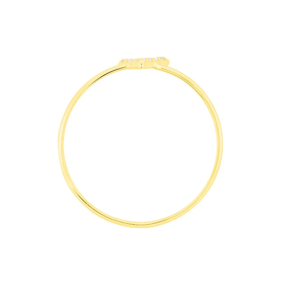 Bague De Phalange Celene Or Jaune Oxyde De Zirconium