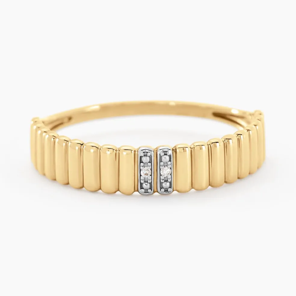 Bague Diamantee Or Jaune Diamant