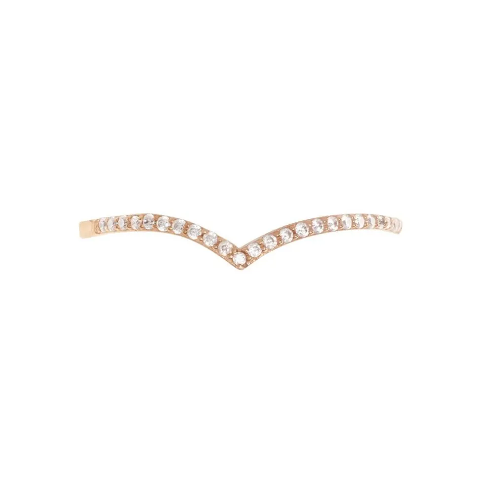 Bague Dounia Or Rose Oxyde De Zirconium