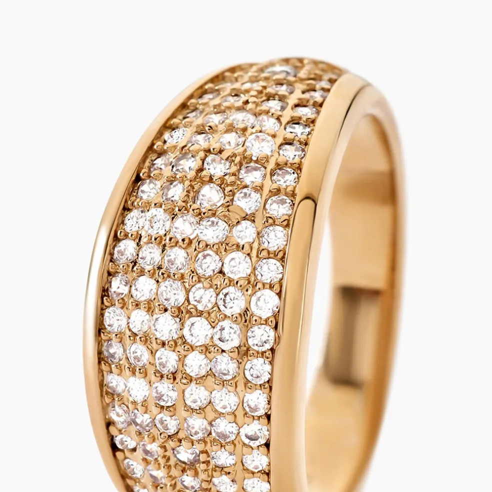 Bague Edenne Plaqué Or Jaune Oxyde De Zirconium