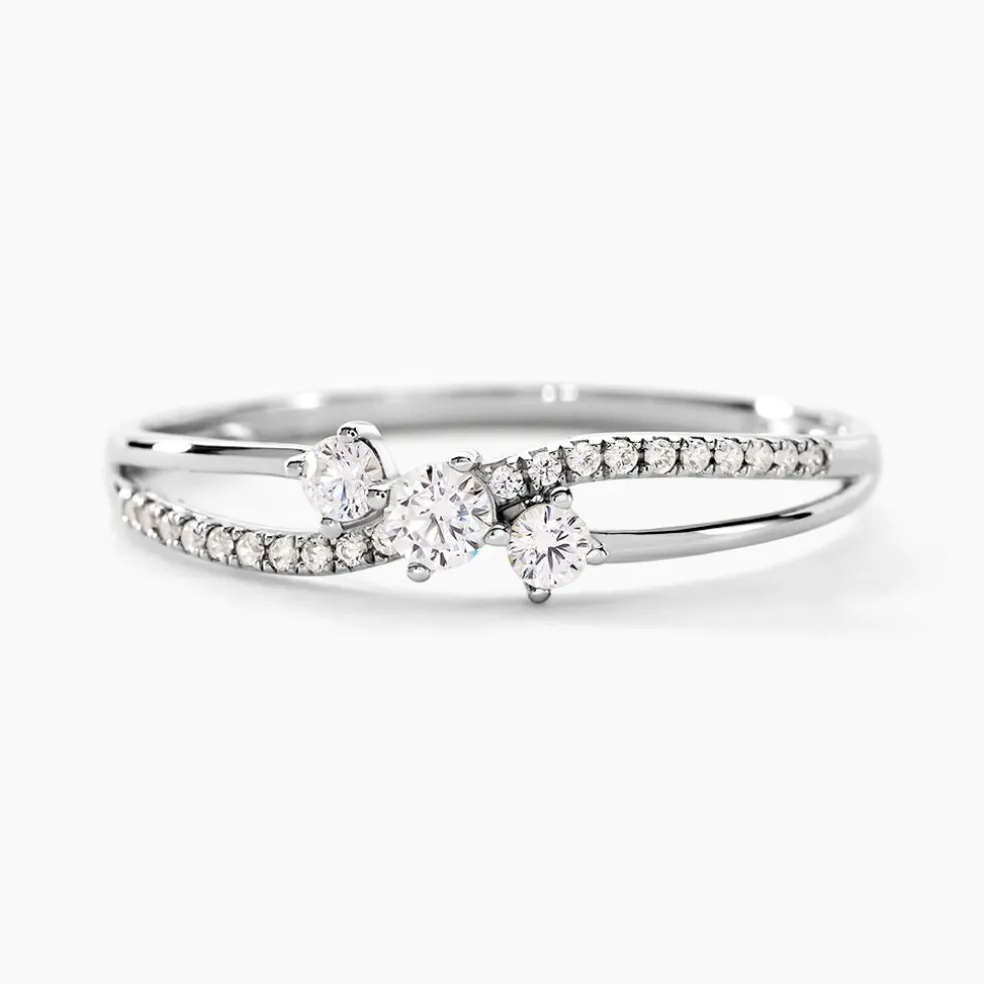 Bague Edwige Or Blanc Oxyde De Zirconium