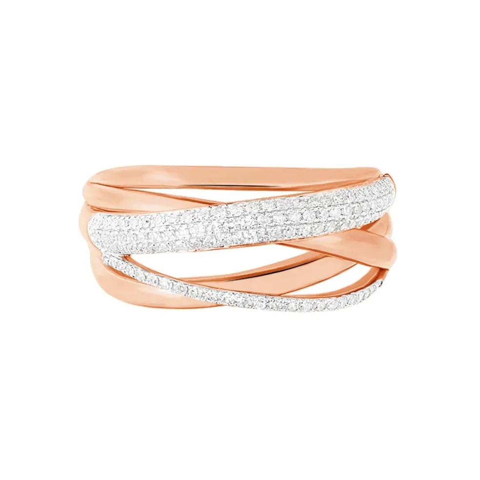 Bague Elodea Or Rose Diamant