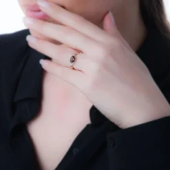 Bague Emeline Or Blanc Saphir