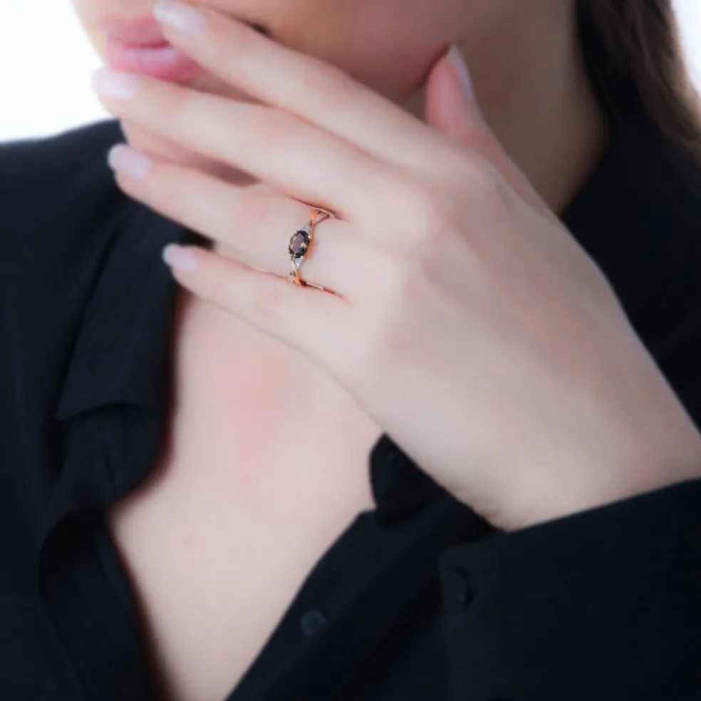 Bague Emeline Or Blanc Saphir