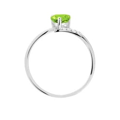 Bague Eva Or Blanc Péridot Et Diamant