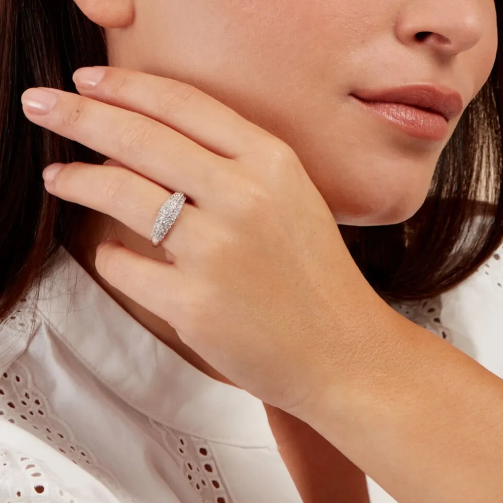 Bague Faustine Argent Blanc Oxyde De Zirconium