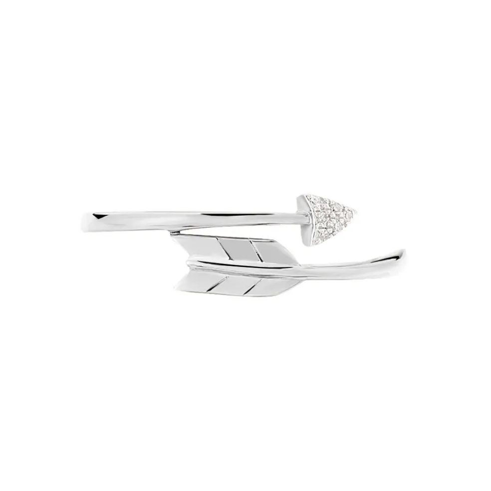 Bague Fleche Or Blanc Diamant