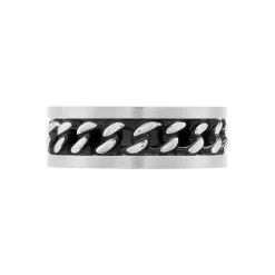 Bague Gaston Acier Blanc