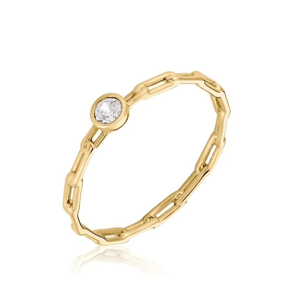 Bague Grady Plaqué Or Jaune Oxyde De Zirconium