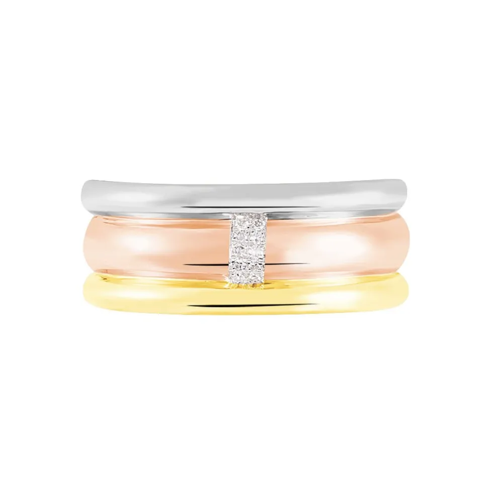 Bague Hajila Or Tricolore Diamant