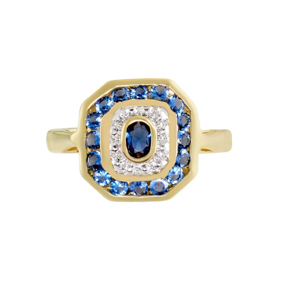 Bague Hans Plaqué Or Oxyde Pierre