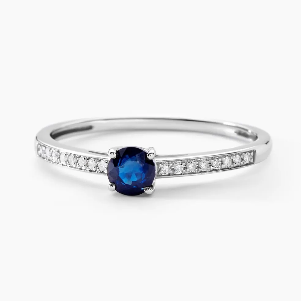Bague Hardy Or Blanc Saphir Diamant