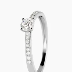 Bague Hemera Ld Platine Blanc Diamant Synthétique