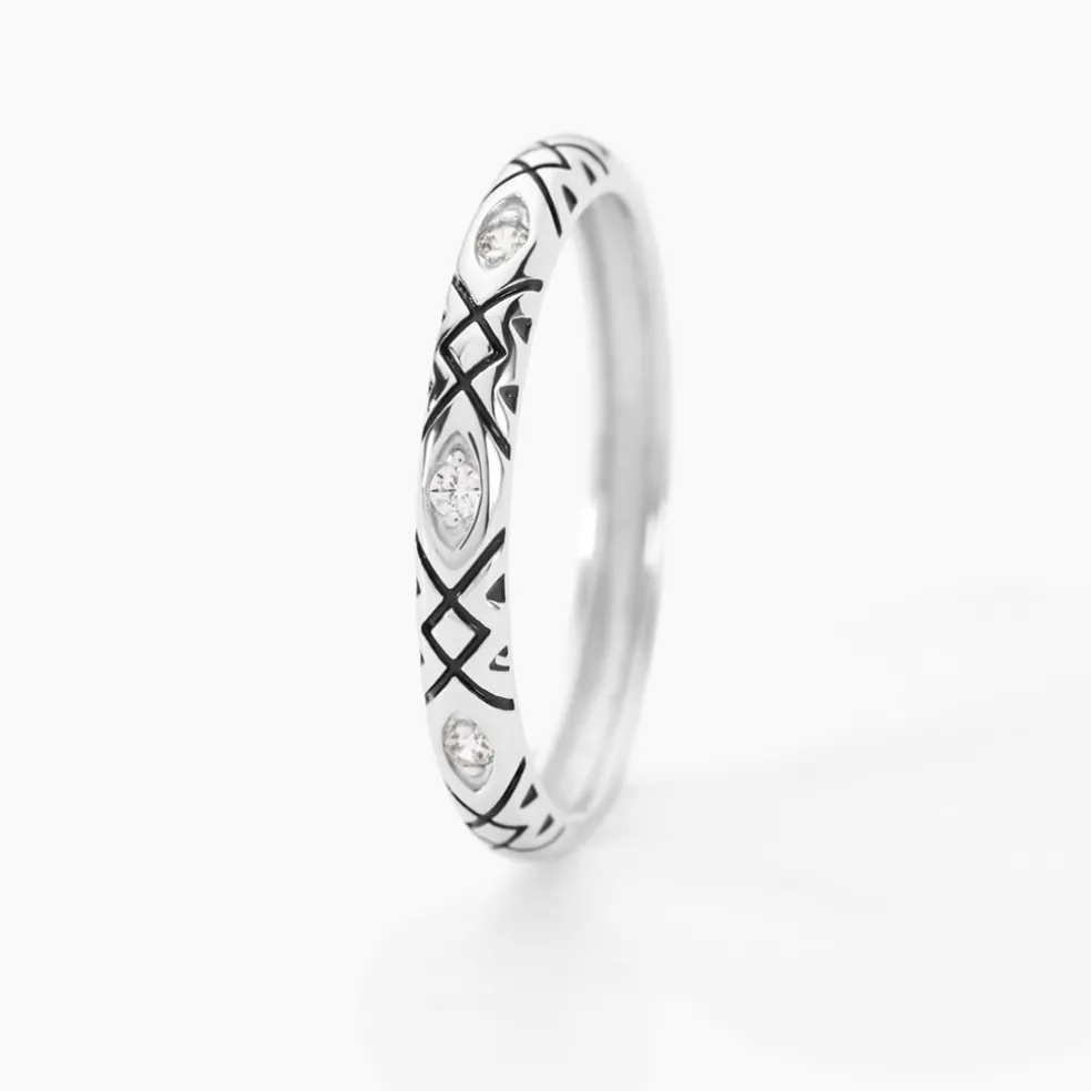 Bague Imogen Argent Blanc Oxyde De Zirconium