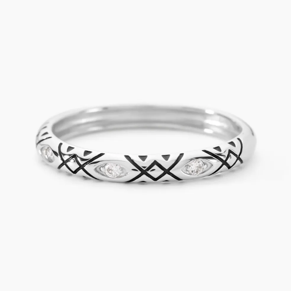 Bague Imogen Argent Blanc Oxyde De Zirconium