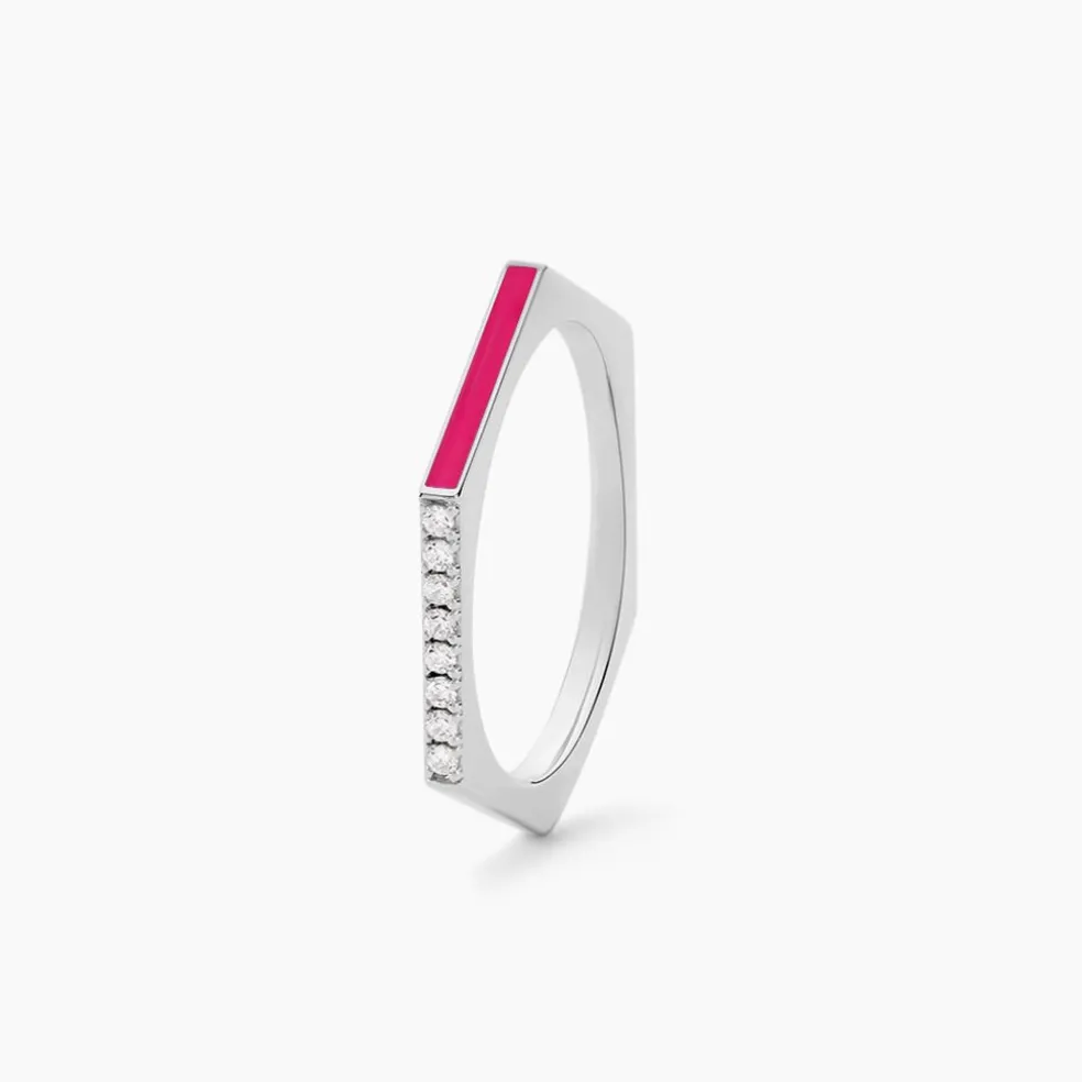 Bague Infini Pop Argent Blanc Oxyde De Zirconium