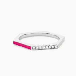 Bague Infini Pop Argent Blanc Oxyde De Zirconium