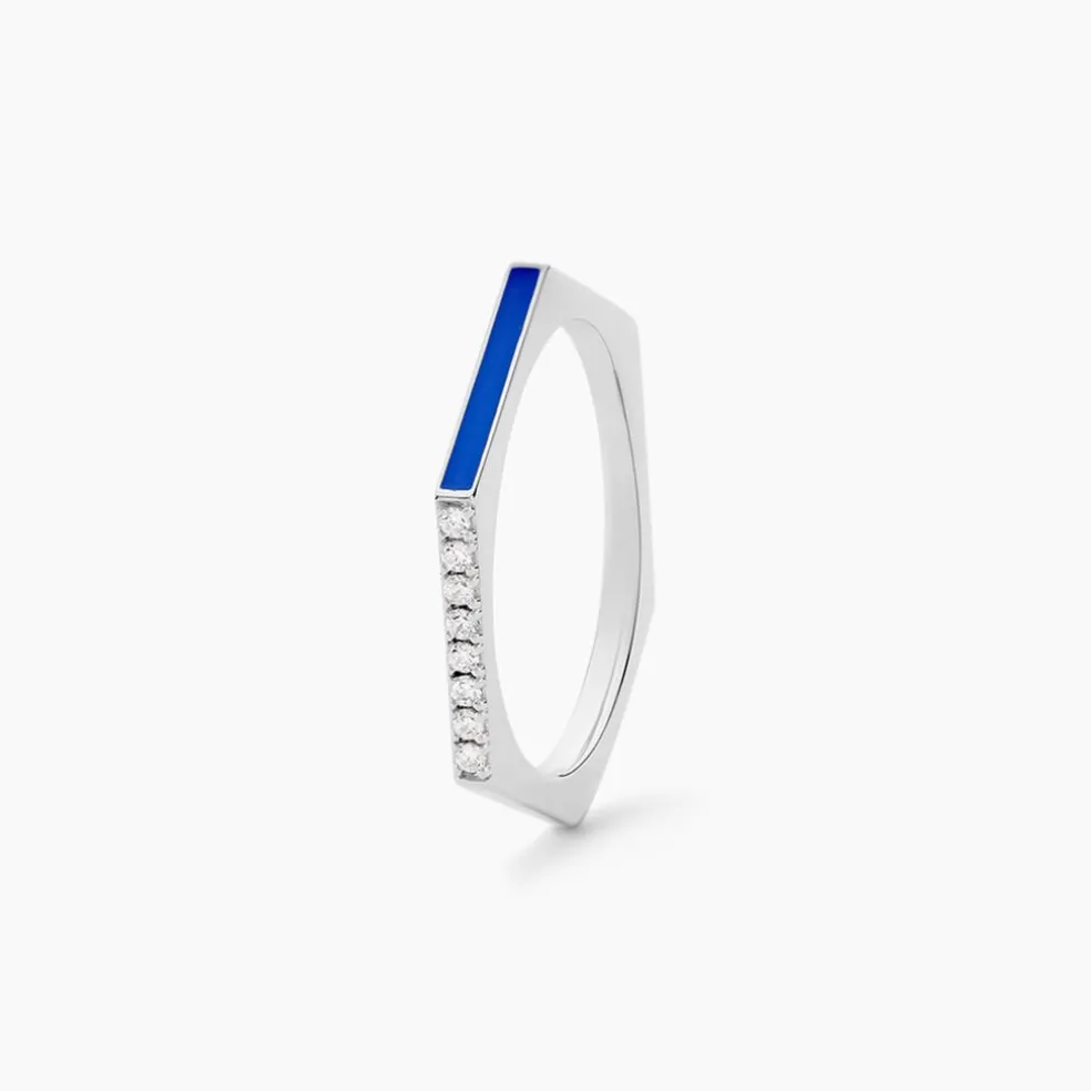 Bague Infini Pop Argent Blanc Oxyde De Zirconium