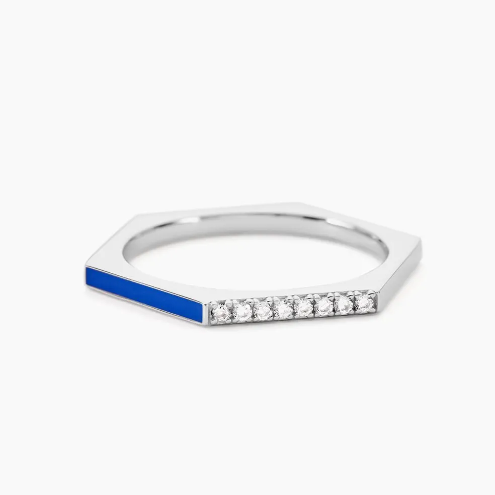 Bague Infini Pop Argent Blanc Oxyde De Zirconium