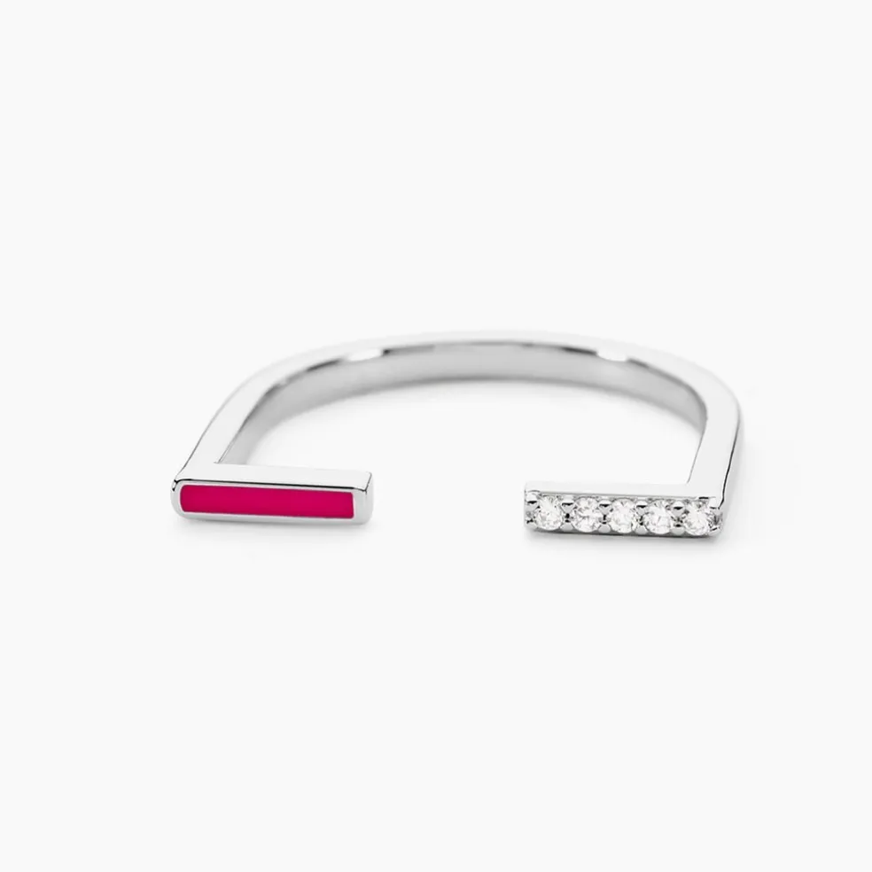 Bague Infini Pop Argent Blanc Oxyde De Zirconium