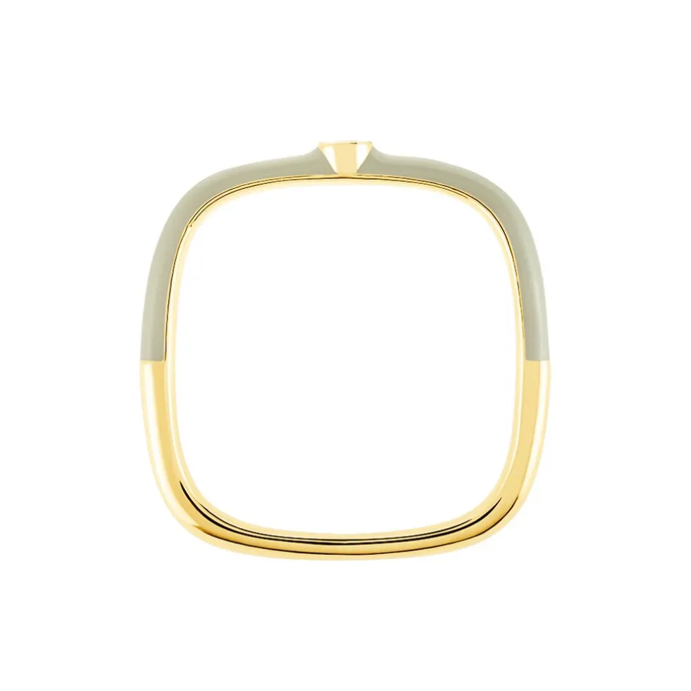 Bague Infini Pop Argent Jaune Oxyde De Zirconium