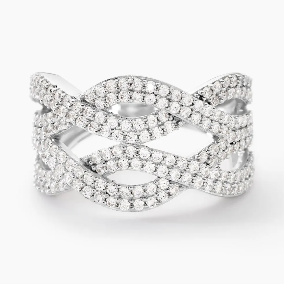 Bague Ireneo Argent Blanc Oxyde De Zirconium