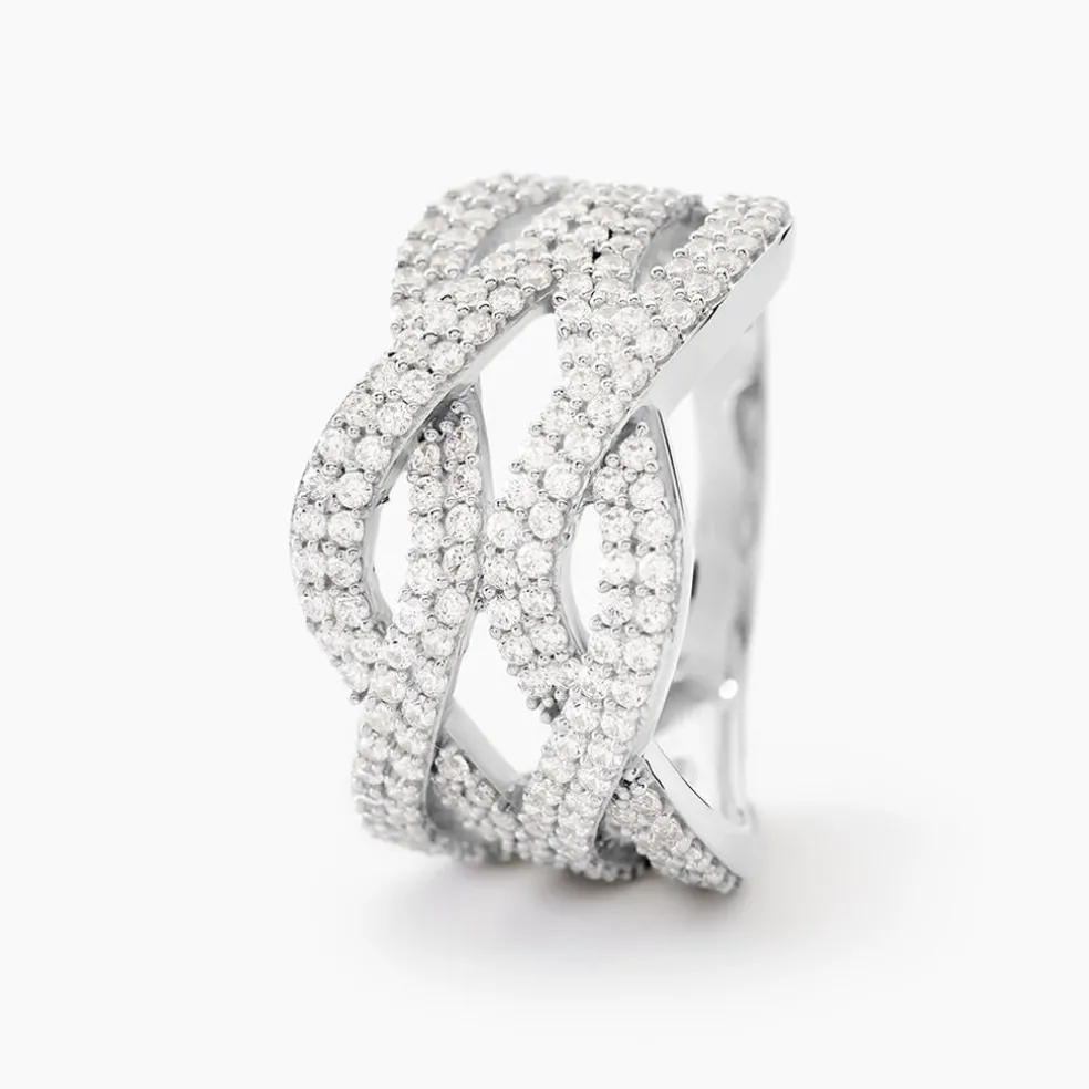 Bague Ireneo Argent Blanc Oxyde De Zirconium