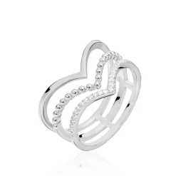 Bague Irina Argent Blanc Oxyde De Zirconium