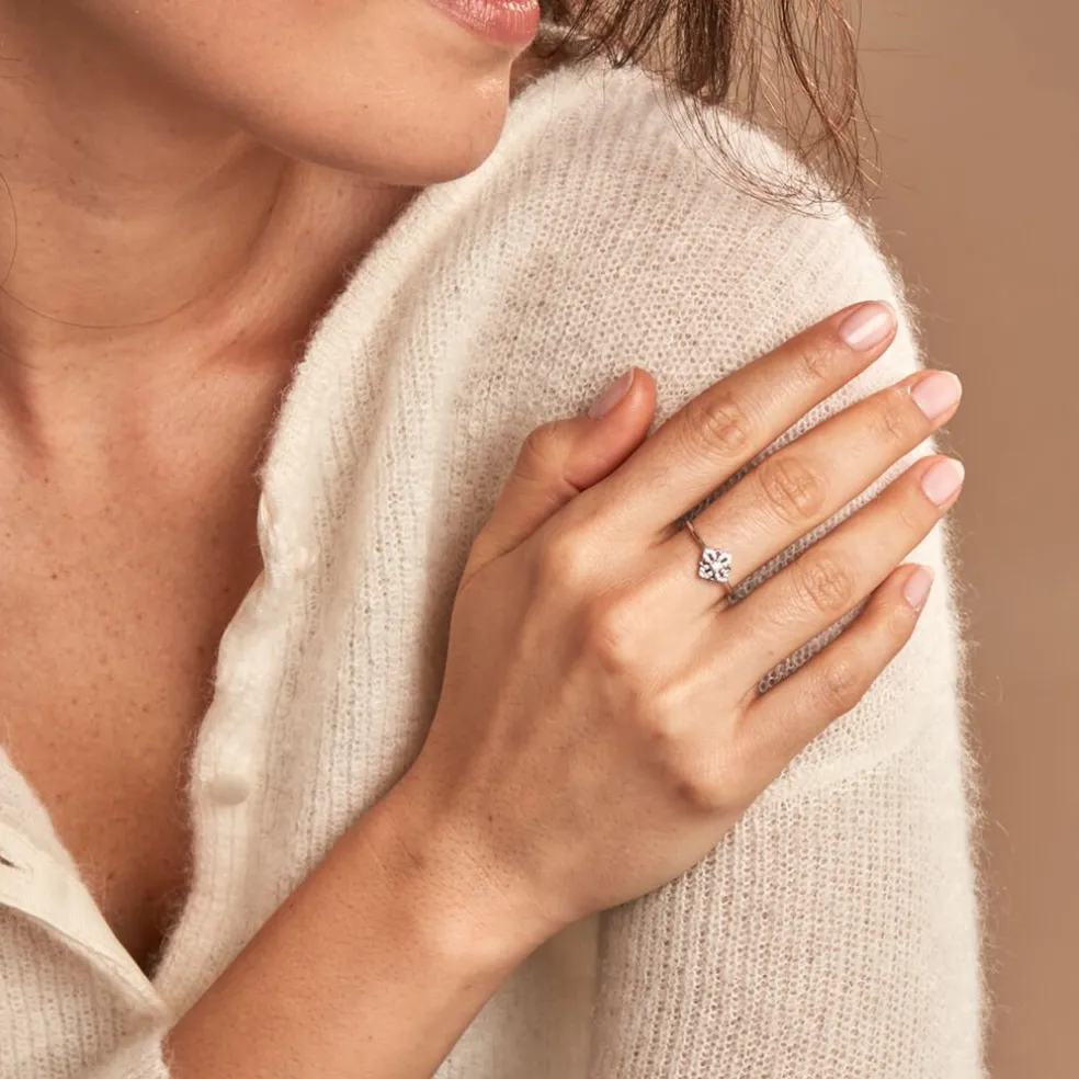 Bague Isia Argent Blanc Oxyde De Zirconium