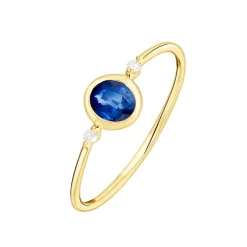 Bague Jahyna Or Jaune Saphir Et Diamant