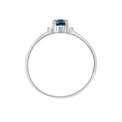 Bague Janah Or Blanc Topaze Et Oxyde De Zirconium