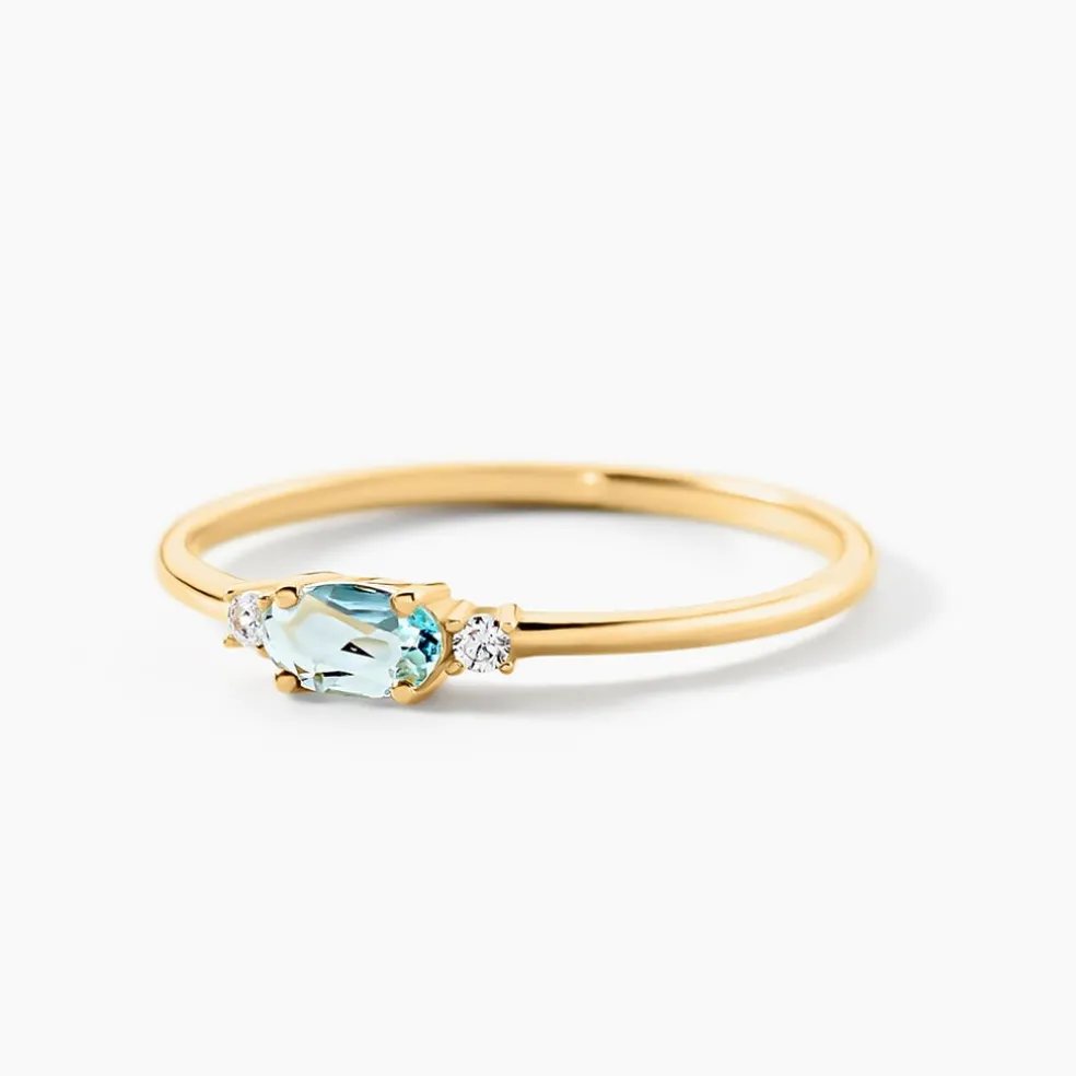 Bague Jardin Secret Or Jaune Topaze Oxyde De Zirconium