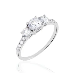 Bague Jennifere Or Blanc Oxyde